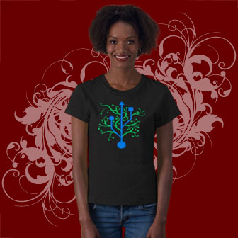 USB Tree Geek T-shirts